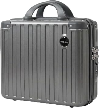 14 Inch Portable Waterproof Hard Shell Travel Makeup Case Gray