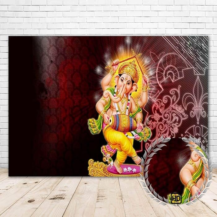 Buy JMING Lord Ganesha Background 7x5ft Vinyl Ganesh Chaturthi Lord