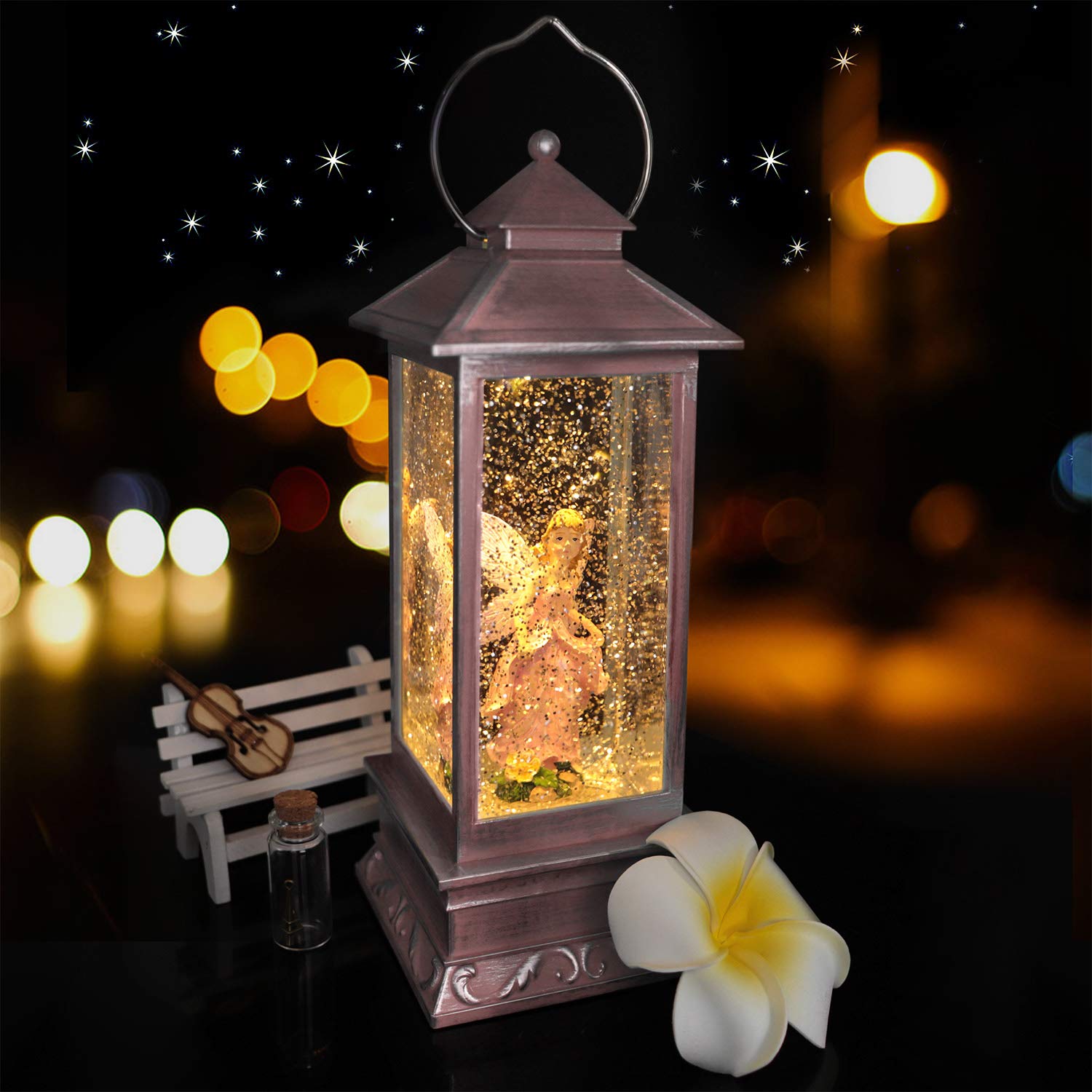 Amazon | QTKJ USBと電池式 かわいいピンクの天使 羽付き ナイト