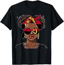 Angola Flag Outfit for Woman Uniform Souvenirs Angolan T-Shirt