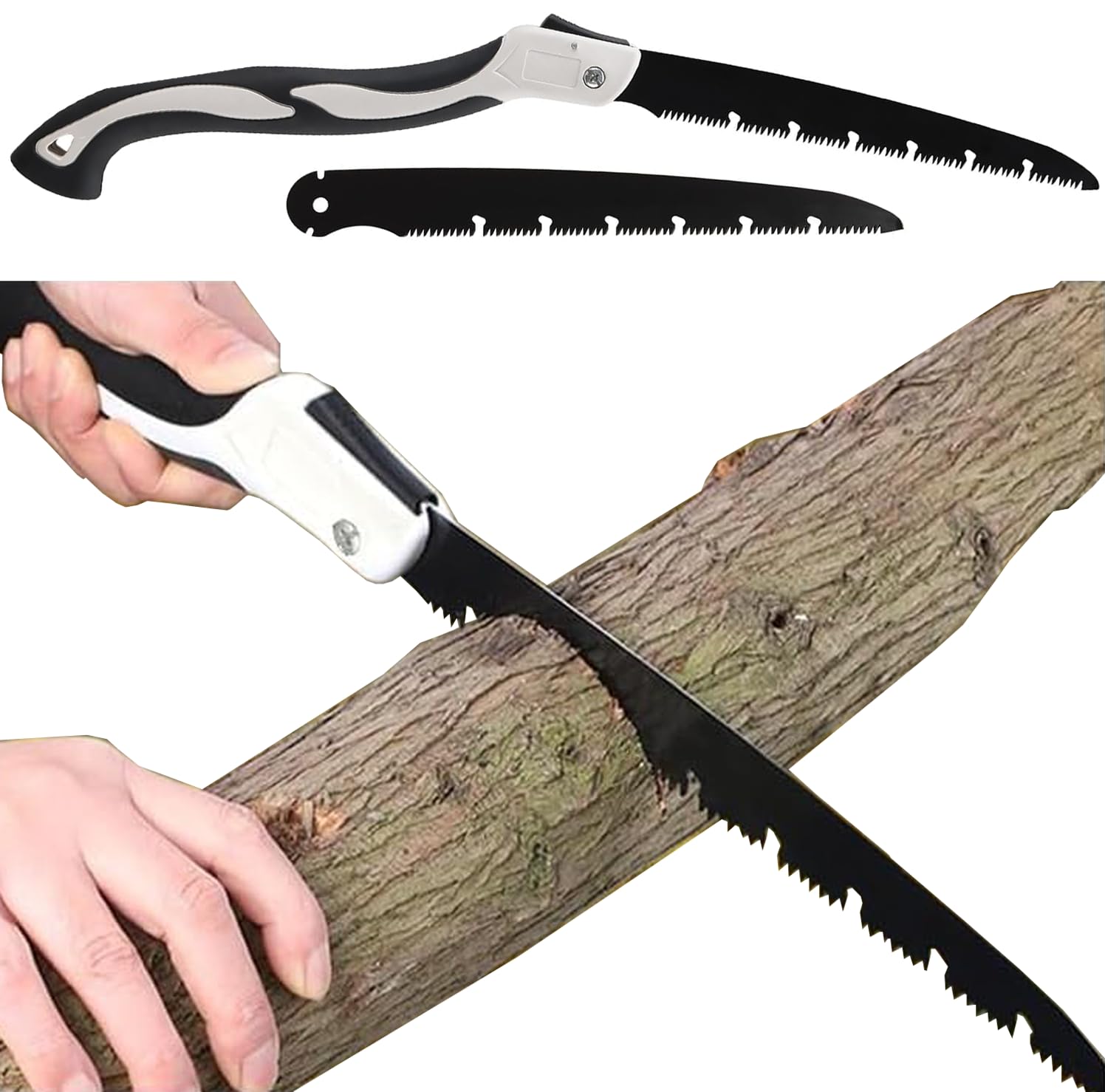 Sierra Herramientas de Mano Plegable para Exteriores Sierra de Podar con Cierre de Seguridad Serrucho Madera Sierra de Podar para Jardín Camping árboles y Caza Cortar Madera