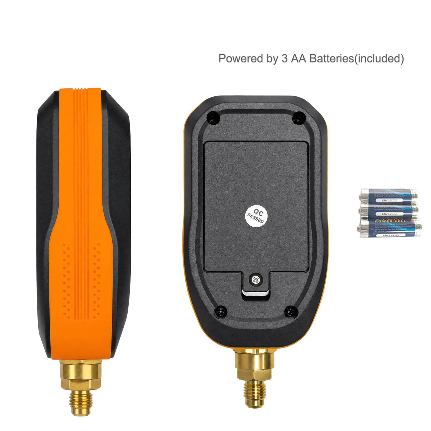 Digital Vacuum Gauge, HVAC Micron Vacuum Gauge Tester 0-75,000 Microns with Pirani Sensor, 1/4" SAE Interface, TFT Display, 9 Units, Temperature & Humidity Measurement