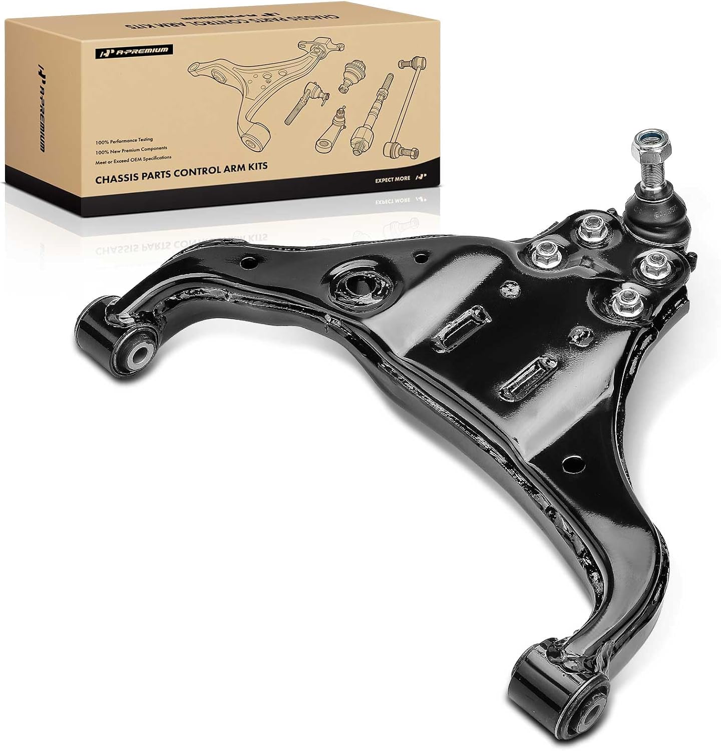 A-Premium Front Left Lower Control Arm with Ball Joint and Bushings, Compatible with Chevrolet Colorado 2004-2012 & GMC Canyon 2004-2012 & Isuzu i-280 2006, i-290 2007-2008, i-370 2007-2008