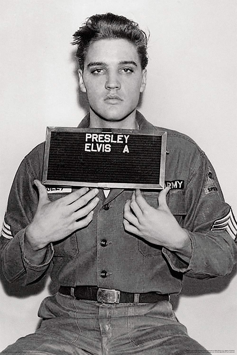 Amazon.com: Studio B Laminated Elvis Aaron Presley Enlistment Photo Poster  24x36 inch: Posters & Prints