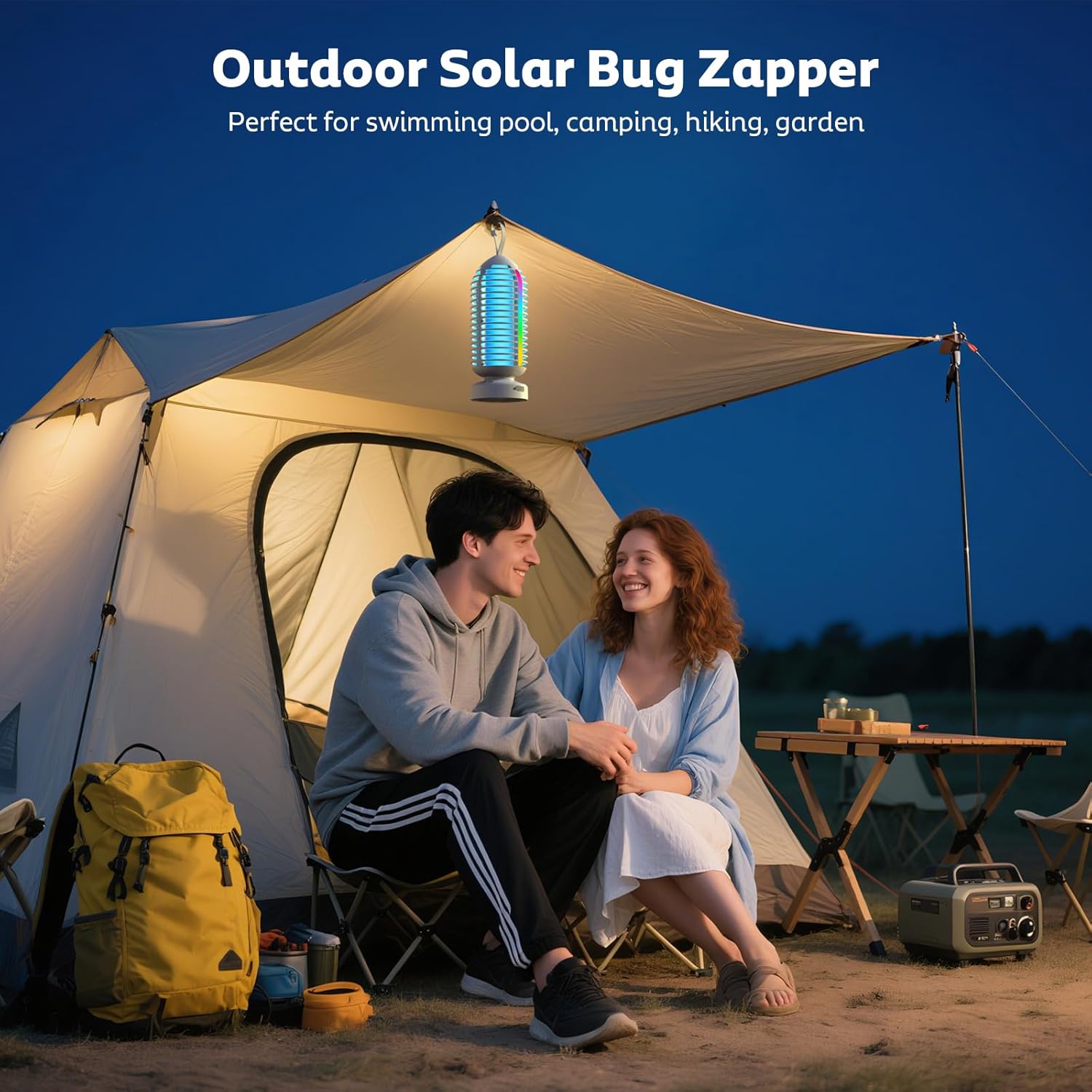 OnBeam Bug Zapper Outdoor, Mosquito Zapper Indoor Electric Fly Zapper Rechargeable Mosquito Killer with Color Changing LED Lights, Auto On/Off, 4000mAh Fly Trap for Home Backyard, Patio, Camping