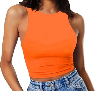 Amazon.com: Orange Crop Top