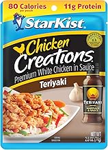 StarKist Chicken Creations Teriyaki Pouch (2.6 oz - 1 Pack) Fully Cooked High Protein White Meat, No Draining, Ready to Eat for Salad and Sandwiches