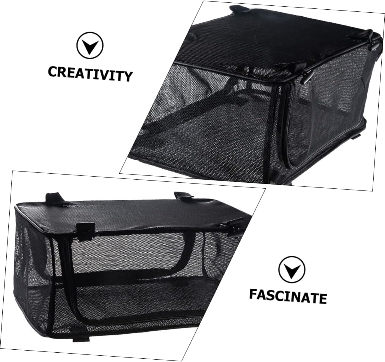 Sosoport Outdoor Cooking Utensil Bag Camping Tableware Storage Mesh Bag Foldable Picnic Organizer Compact Storage
