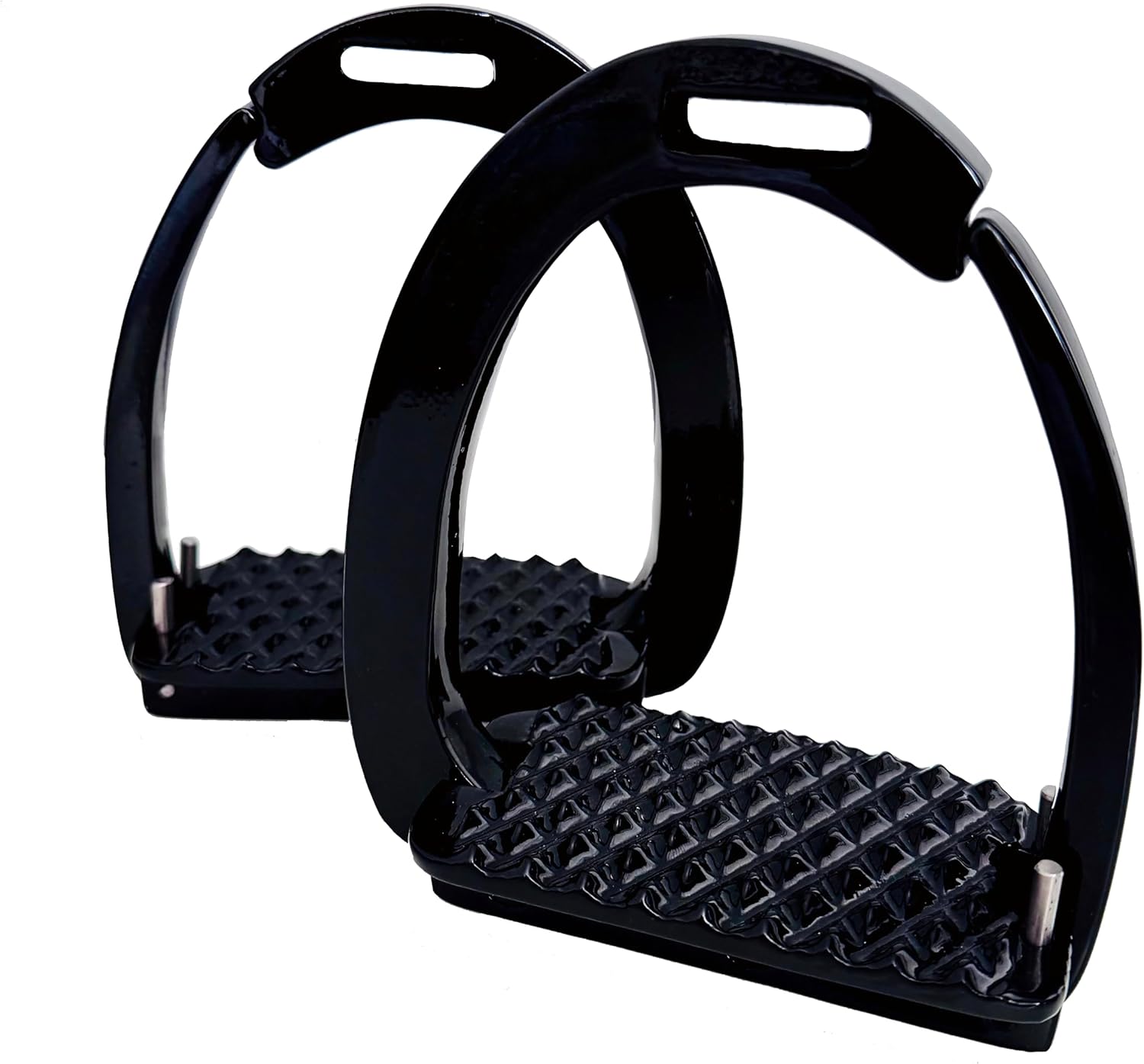 EXTREME Horse Safety Stirrup Irons – Black, Quick Release Aluminum 4.75"