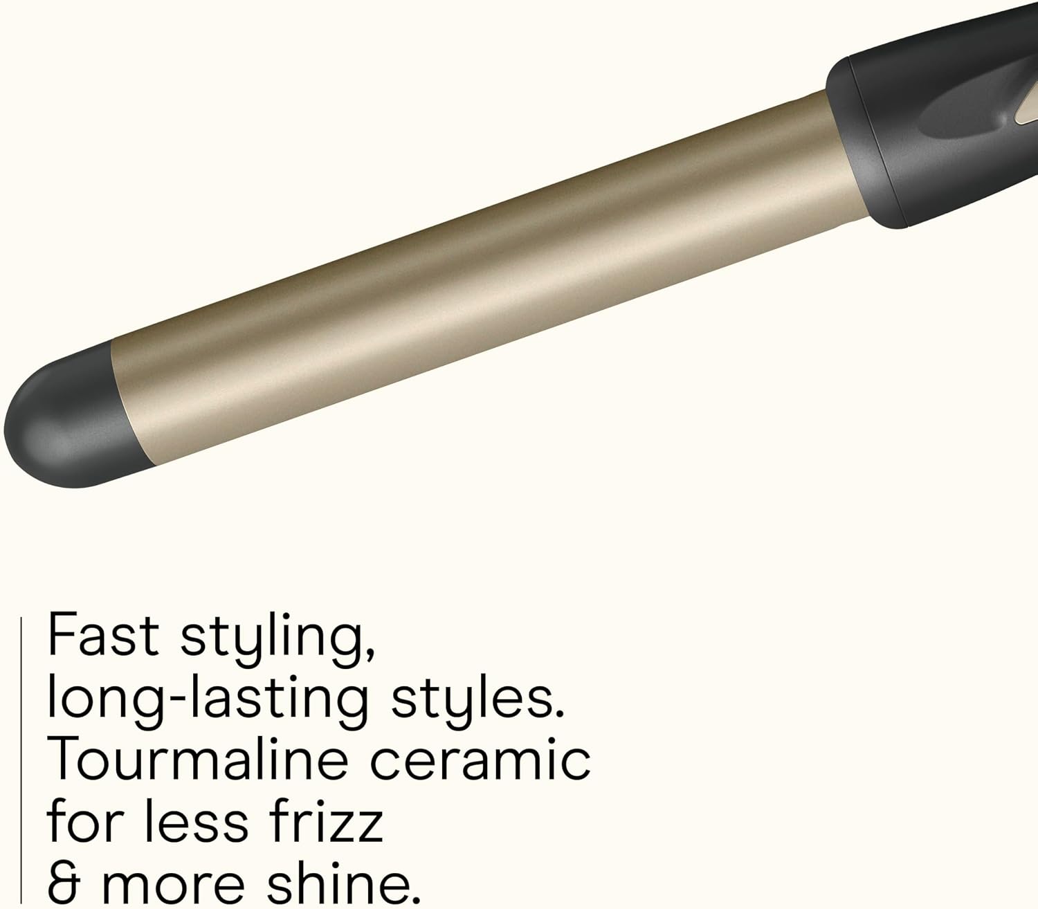 INFINITIPRO BY CONAIR Tourmaline Ceramic 1-Inch Curling Wand, 1-Inch Barrel Produces Flawless Waves, Hair Wand for Use on Short, Medium, and Long Hair, Dark Gray
