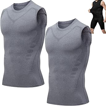T-shirt De Compression Vitaboost Homme - Sans Manches - 88% Polyester