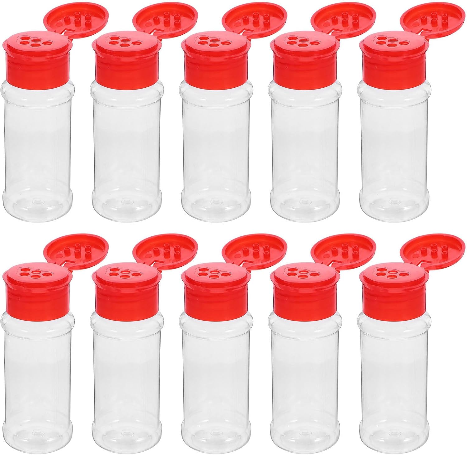 10pcs Plastic Seasoning Bottles Pepper Shakers