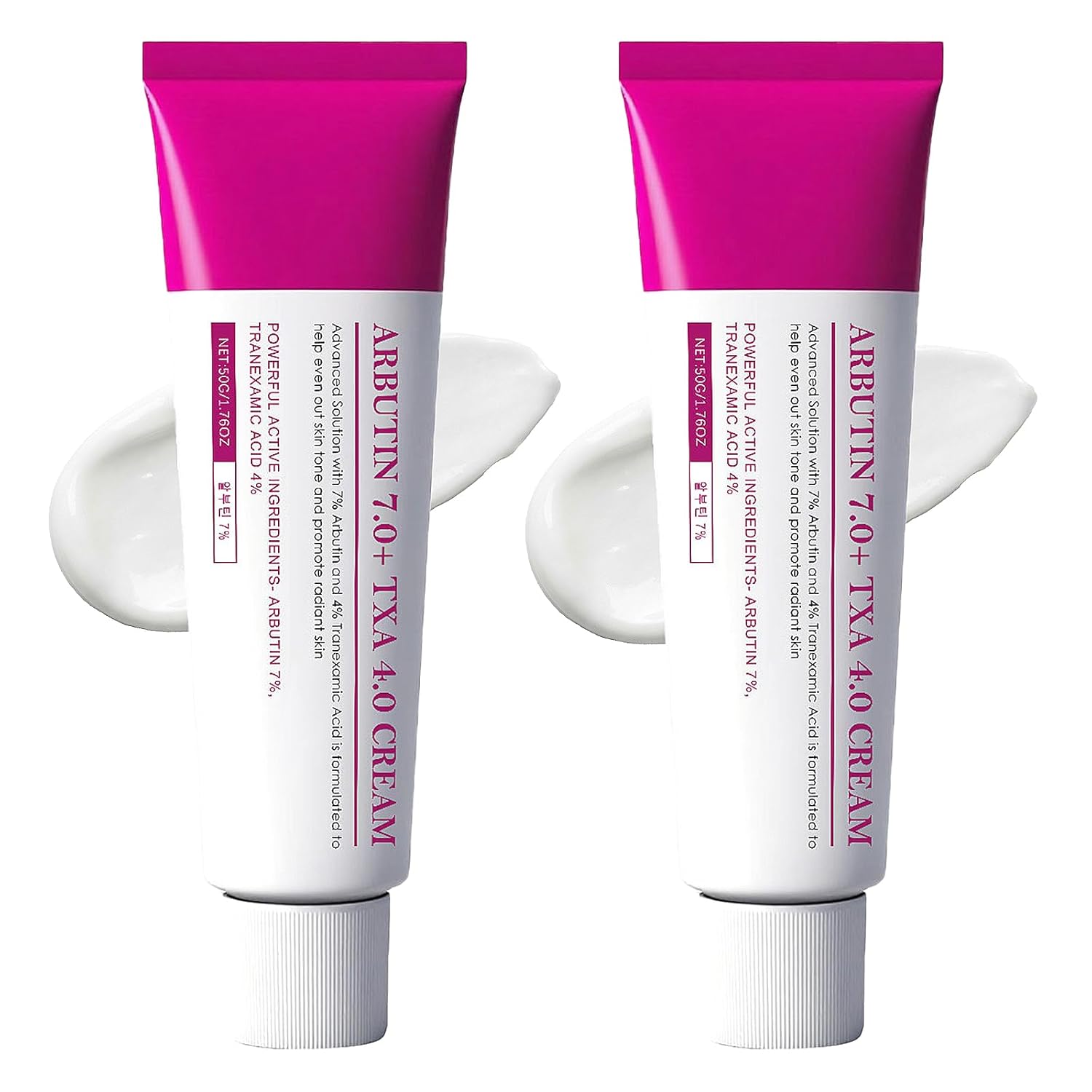 Arbutin 7% + Tranexamic Acid 4% Dark Spot Cream for Face, Brightening Moisturizer with Niacinamide, Glutathione, Gentle Skincare for Uneven Tone and Dullness, 2 Pack (3.52 fl oz)