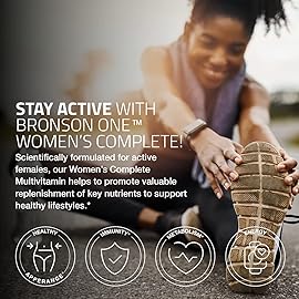Bronson ONE Daily Womens Complete Multivitamin Multimineral Once-Daily Multi for Active Women, 180 Tablets