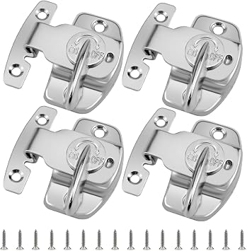 4Pcs Align-N-Lock Dining Table Locks, Heavy Duty Metal Spring Dining Training Table Leaf Latches Connectors Hardware for Table Leaf/Extension Tables/Computer Workstations/Conference Tables Silver