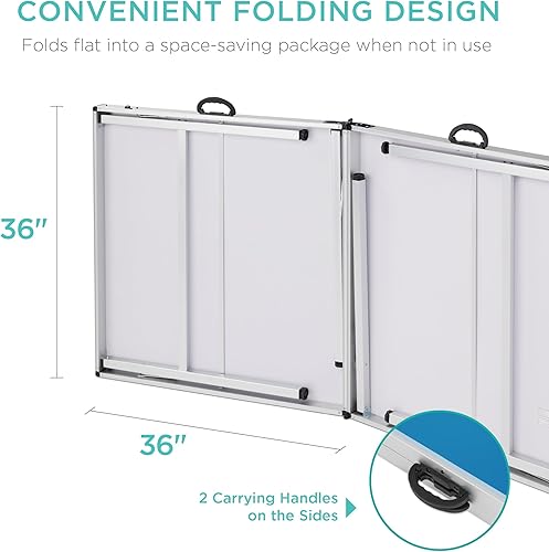Miniatura 3 de Best Choice Products Juego de mesa de ping pong portátil de 6 x 3 pies, tenis de mesa plegable para interiores y exteriores para sala de recreo con
