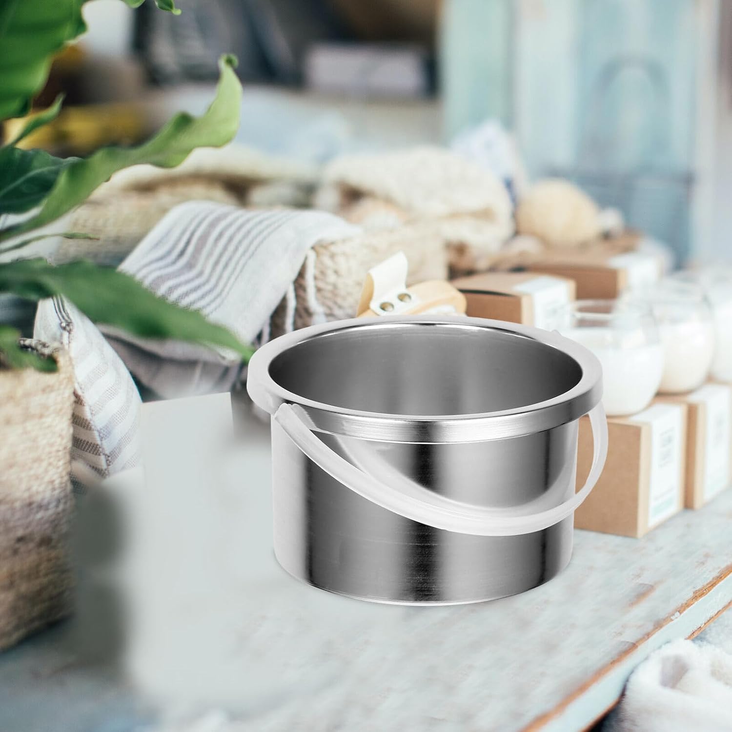 Healeved Wax Warmer Replacement Pot Aluminum Inner Pot for Hair Removal Wax Melting 4.72 X 4.72 X 2.48 in Replacement Accessory Easy to Clean