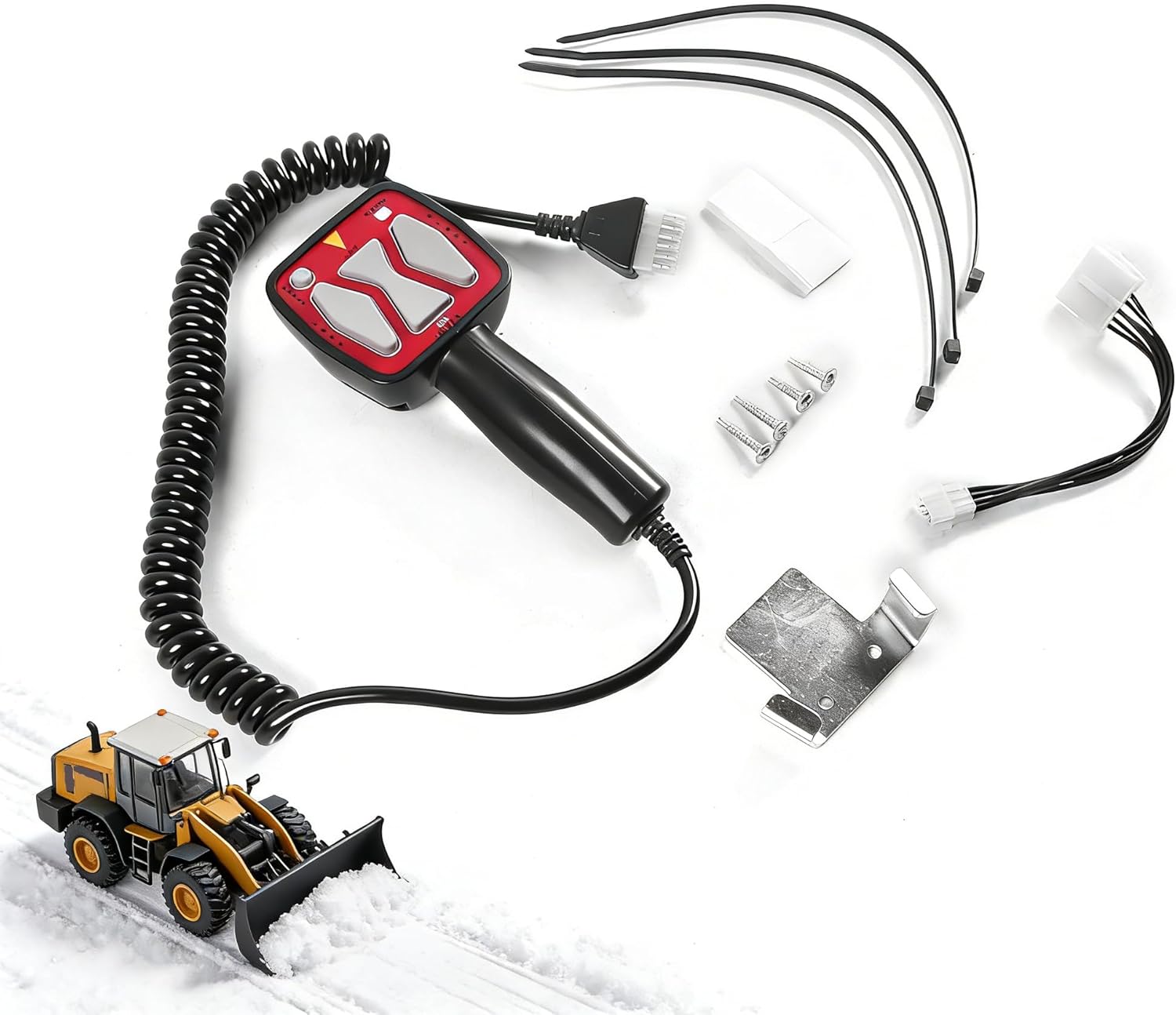 Straight Blade Plow Controller 6 Pin Snow Plow Hand Controller 1306902 Snow Plow Replacement Controller Fits for Western 56462 and Fisher 9400 8292 Straight Blade Plows