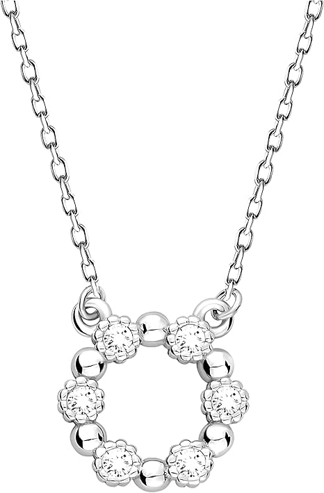 Cadena + Colgante Circular En Plata De Ley 925mm Personalizable