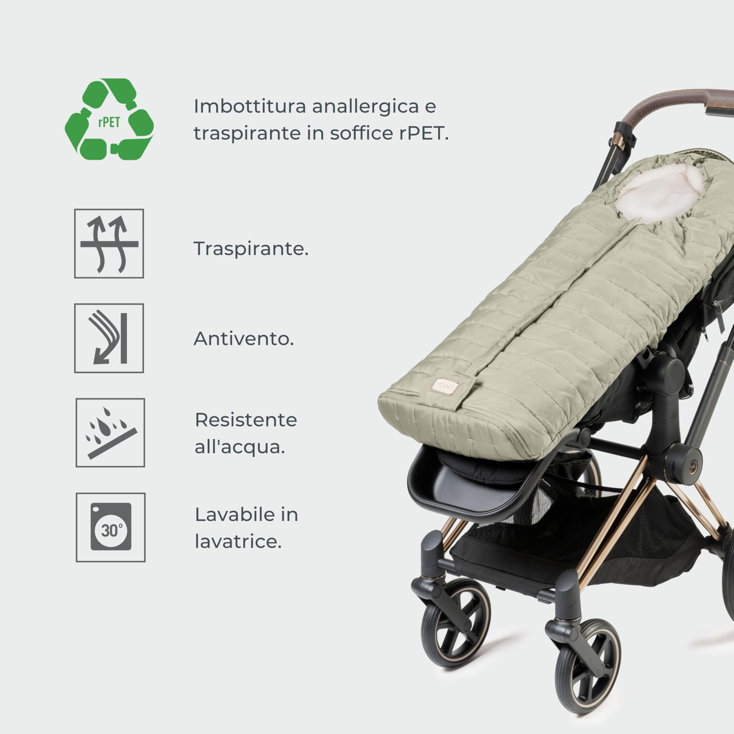 Nuvita Moovo 9658 Junior Slender | Sacco universale per passeggino | Massima Protezione dal Freddo da 6 a 36 Mesi (100cm) |Ultra Sottile, Leggero e Protettivo fino a -10°C | Blu Notte
