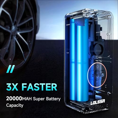 Miniatura 3 de Inflador de neumáticos, compresor de aire portátil, bomba de aire de 20000 mAh y 150 PSI eléctrica inalámbrica para automóvil, motocicleta,