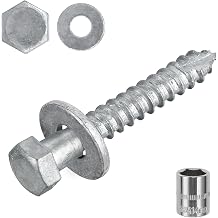 3/8" x 2-1/2" Lag Screws Bolts with Washers50Pcs