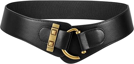 WERFORU Women’s Vintage Stretchy Waist Belt Elastic Wide Waistband for Dresses