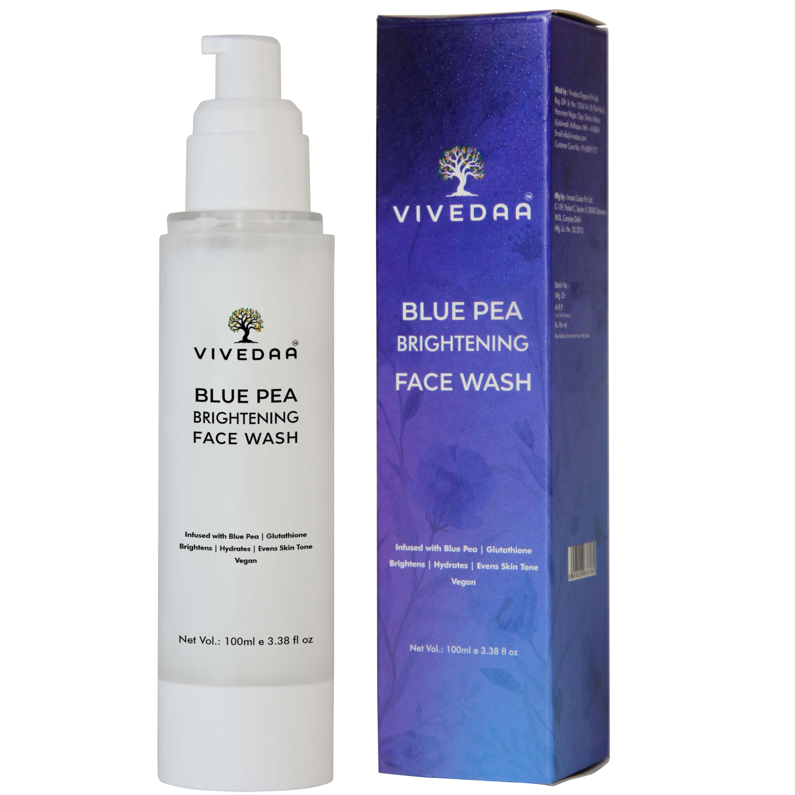 Blue Pea Face Wash 100 ml | 100% Soap-Free | with Niacinamide | Fight Acne & Pimples, Oil Control, Brighten Skin, Clears Dirt, Multi-Action Formula for All Skin Types-image-49