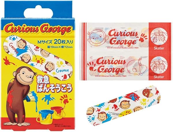 スケーター おさるのジョージ Mサイズ 絆創膏 20枚入
