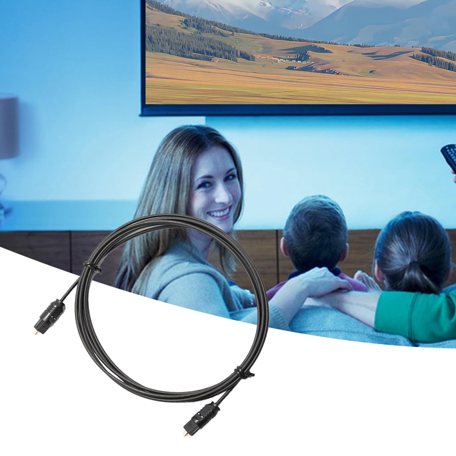 Cavo Digitale Audio CablesOnline Cavo Audio Digitale Toslink In Fibra Ottica Da 12 Piedi - Perfetto Per Collegare TV, Soundbar, Lettori Blu-ray Cavo Audio Ottico