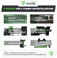 DriveUpTools 3 Tonna Autó Emelőállvány Pár - 280-420mm Emelési Magasság 7