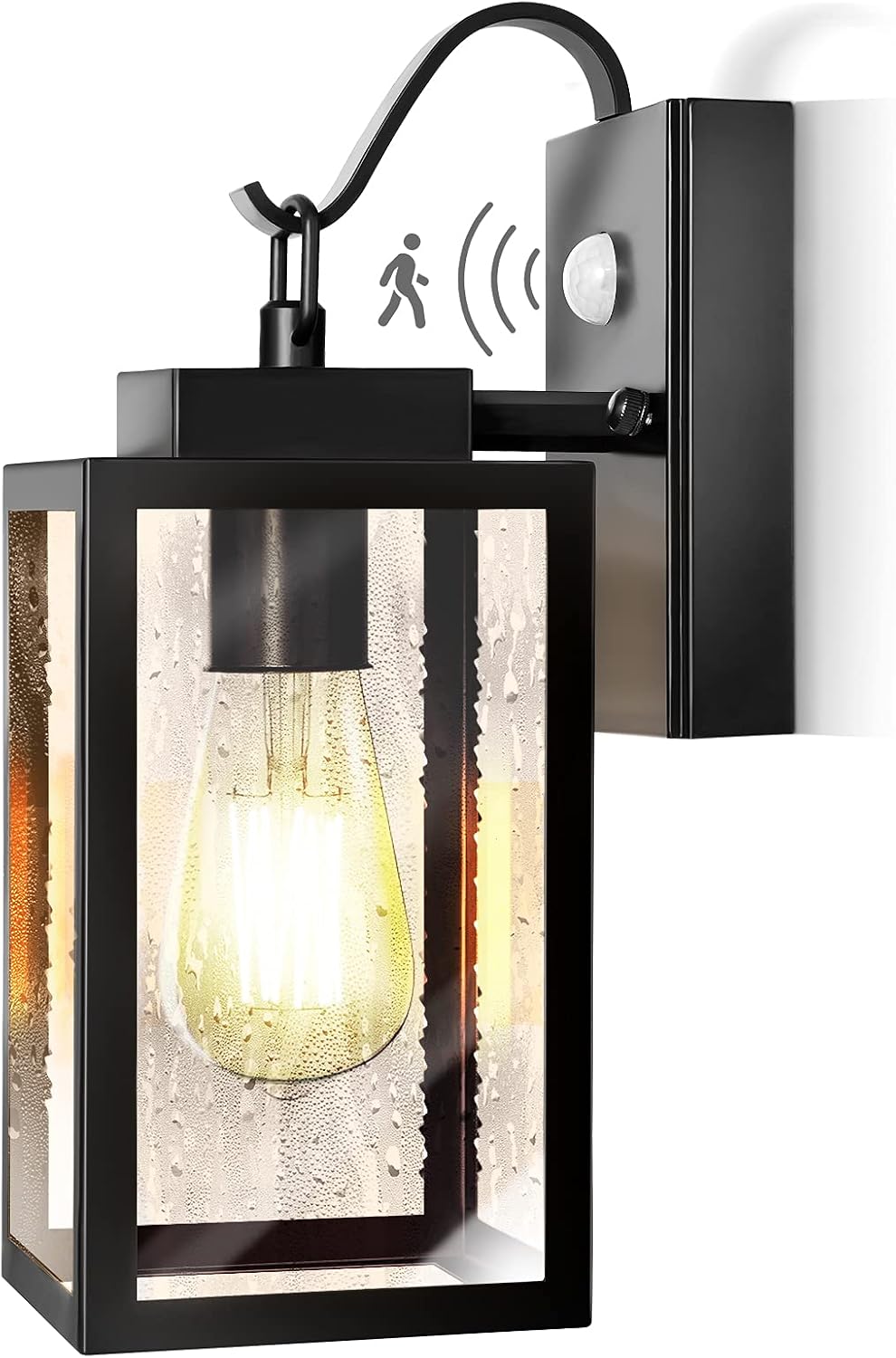 Viugreum Outdoor Wall Sconces Motion Sensor Outdoor Lights Exterior Wall Light Fixtures E26 Socket Wall Lantern Lamp Decor Farmhouse Sconce Lighting for Patio Porch House Modern Outside Lights