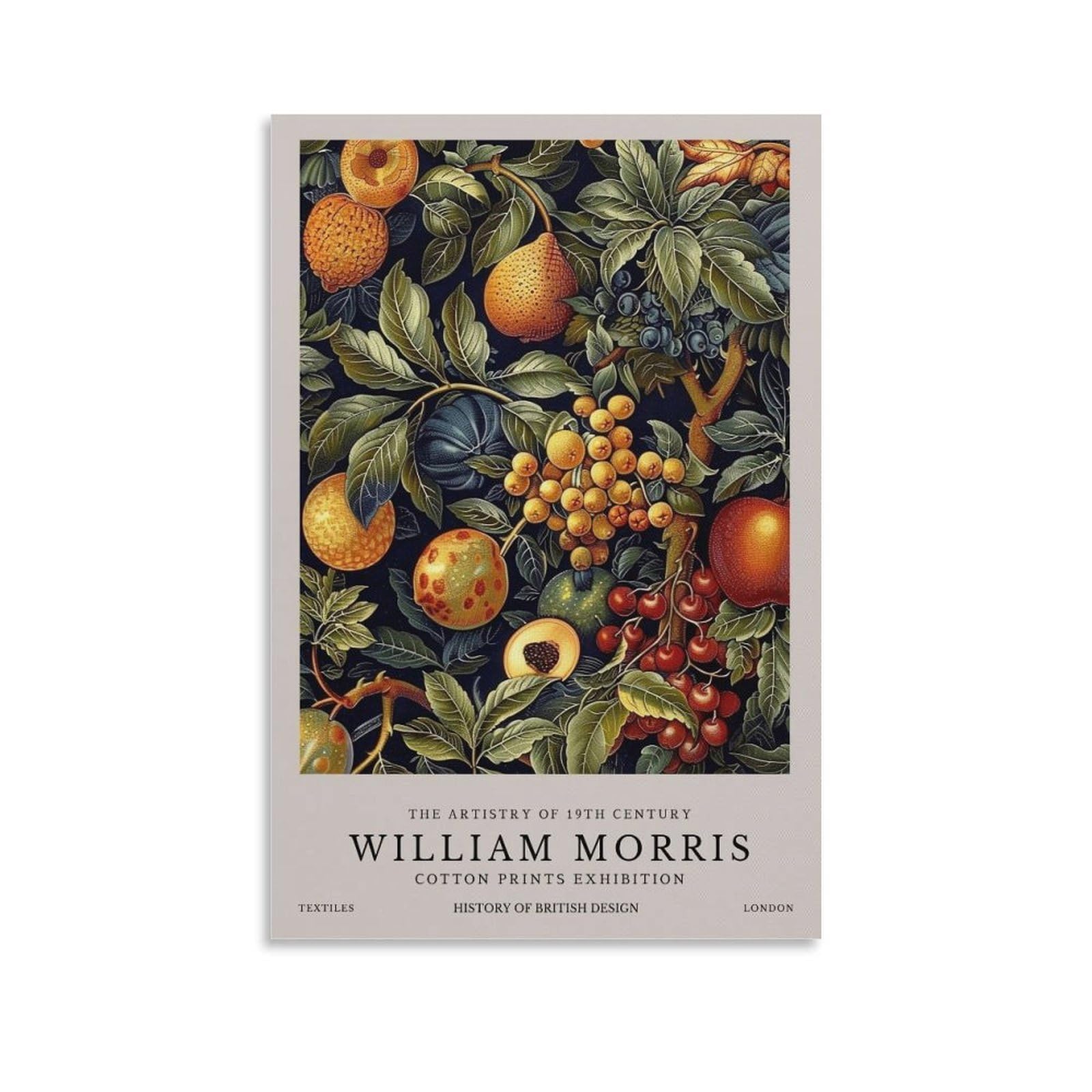 William Morris Fruit Floral Plant Vintage Poster For Wall Decor Canvas Wall Art For Living Room Decor 20x30inch(50x75cm)