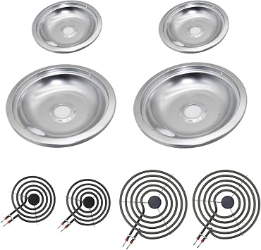 3160484146"3160484138" Electric Burner Drip Pans, MP15YA6" MP21YA8" Electric Stove Top Burner, Fit for Frigi-daire & Ken-more