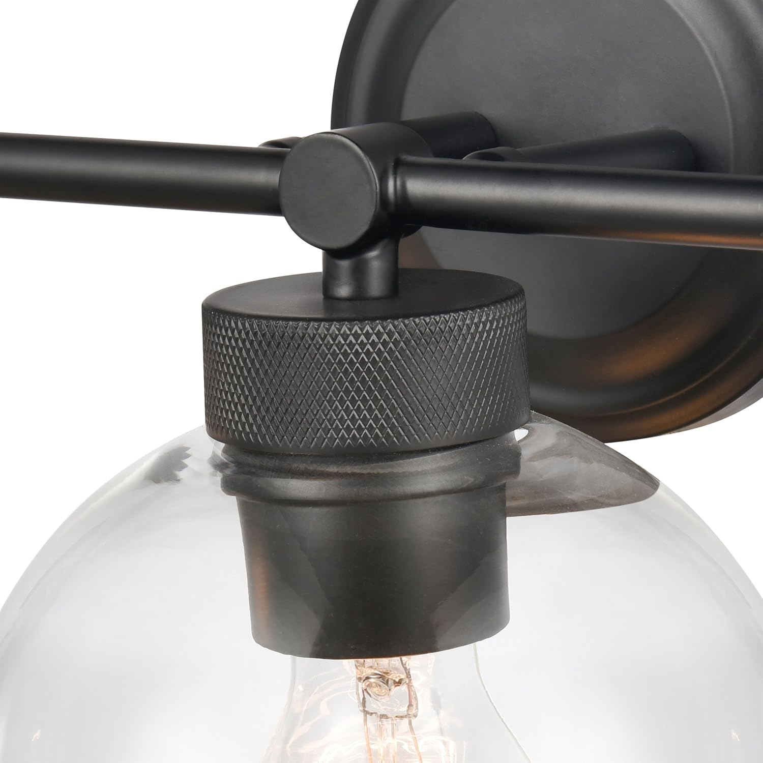 ML Lighting | Jonatan Collection | 99103-MB | Indoor 3 Light Vanity in Matte Black with Clear Glass Shade | Elegant and Versatile Design for Any Bathroom