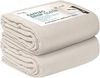 Avalon Home Canvas Drop Cloths 9x6 ft Pack of 2 - 8oz Recycled Cotton Painters Tarps for Painting, Floors & Furniture Protection