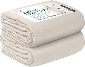 Canvas Drop Cloth for Painting 9x6 feet Pack of 2