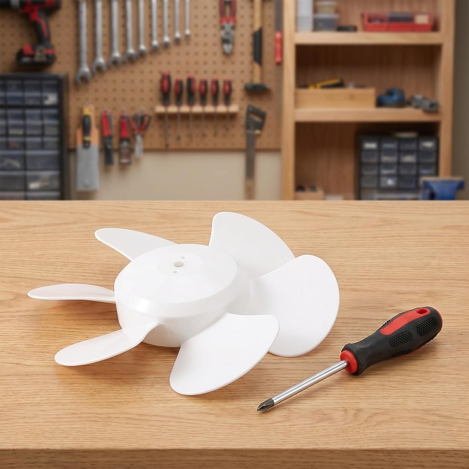 3pcs Replaceable Plastic Propeller Blades - 8 Inch Fan Parts Accessories for Electric Fans, RV Bathroom, Kitchen Ventilation, Small Blade Leaf Replacement