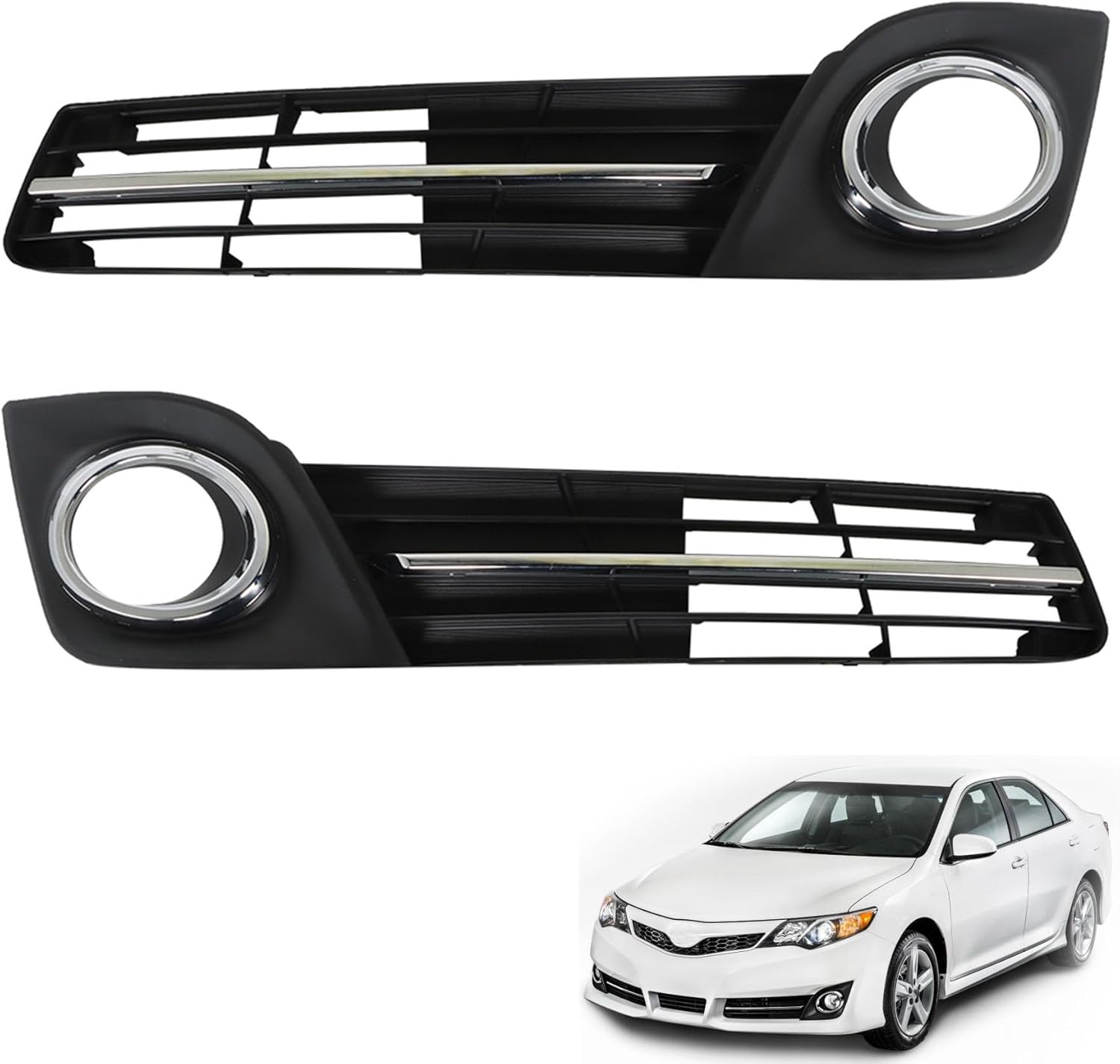 1 Pair of Fog Light Cover Front Left and Right Side Replacement for Camry 2012-2014 SE 5212706290, 5212806290