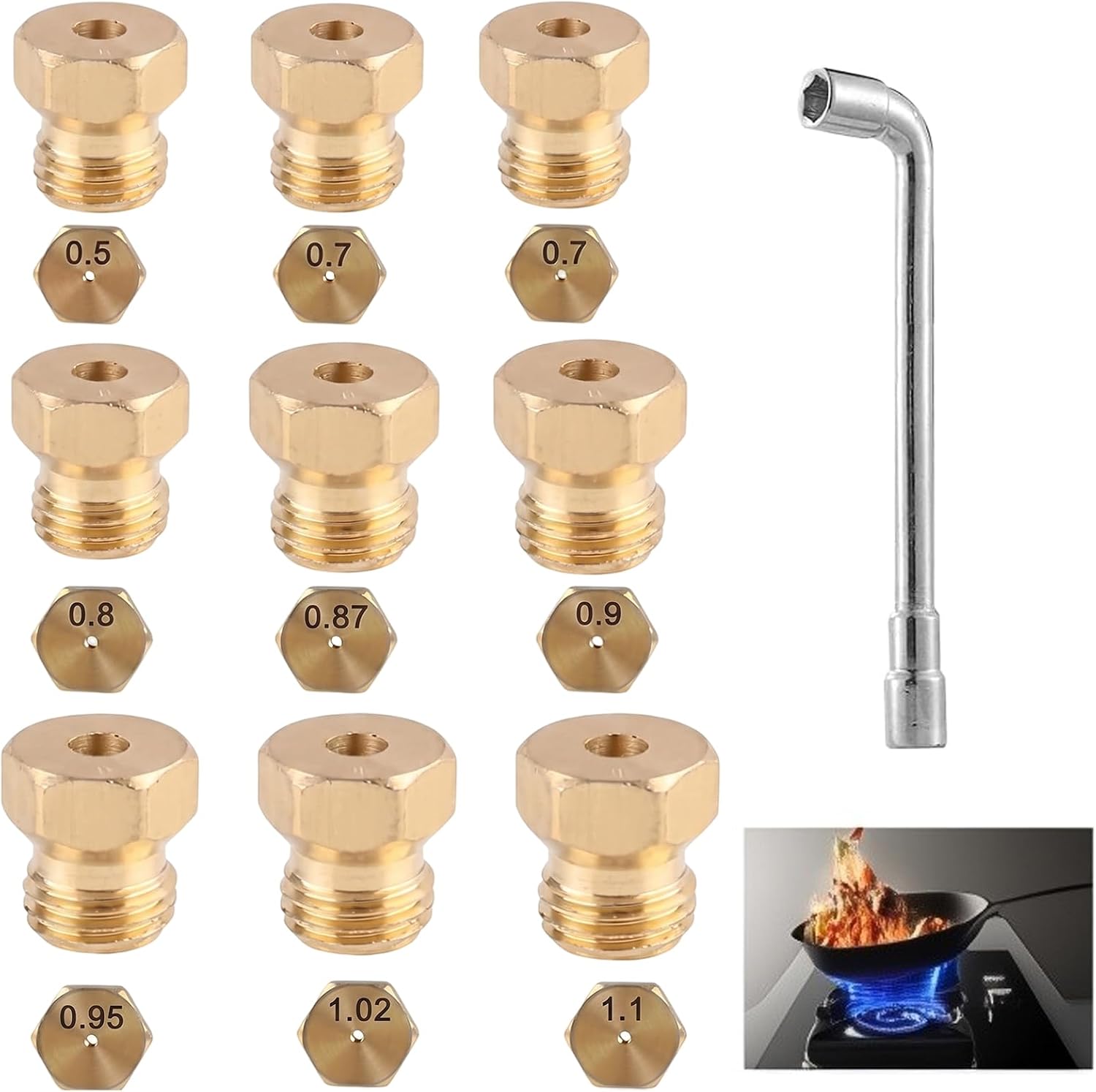 Kit 10 ugelli gas GPL/metano per cucina