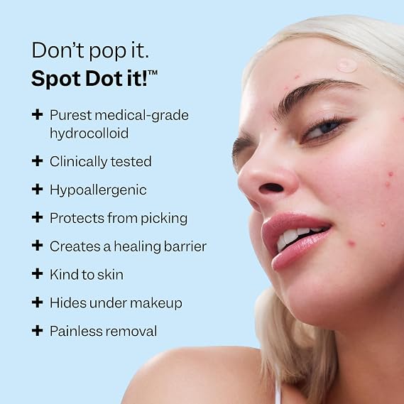 Peach Slices - Acne Spot Dots (60 ct) - Hydrocolloid Pimple Patches for Face - Absorb Gunk, Protect Picking & Support Healing - 3 Sizes (7, 10, 12mm) - Vegan, Cruelty Free, Korean Skin Care & Beauty