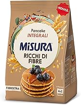 Misura Fibrextra Wholemeal Pancakes - 100% Wholemeal Flour, High Fibre, Contains 4 Packs of 2 Pancakes, 200g Bag with FSC Certified Paper