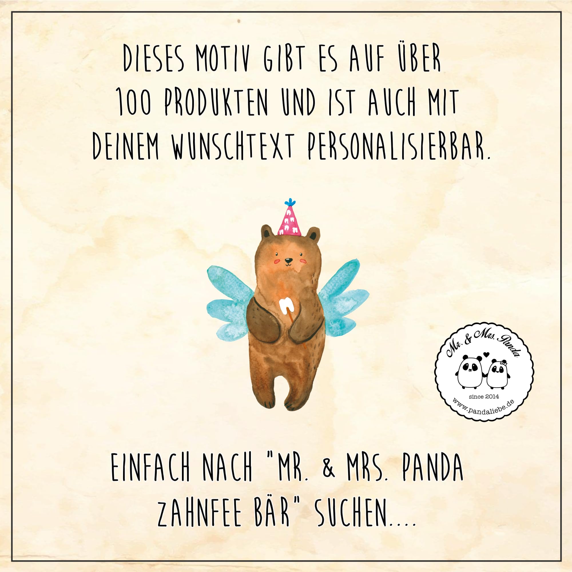 Mr. & Mrs. Panda WC-Sitz Mit Bär/Zahnfee-Motiv - Bambus Oder MDF, 43x37 Cm, Lustige Deko Fürs Badezimmer