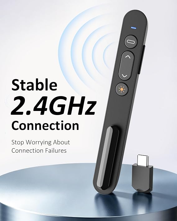 Presentation Clicker, Wireless Remote for Slideshows and Presentations