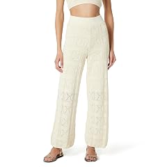 The Drop Womens Diza Pull-On Flare-Leg Crochet Pant