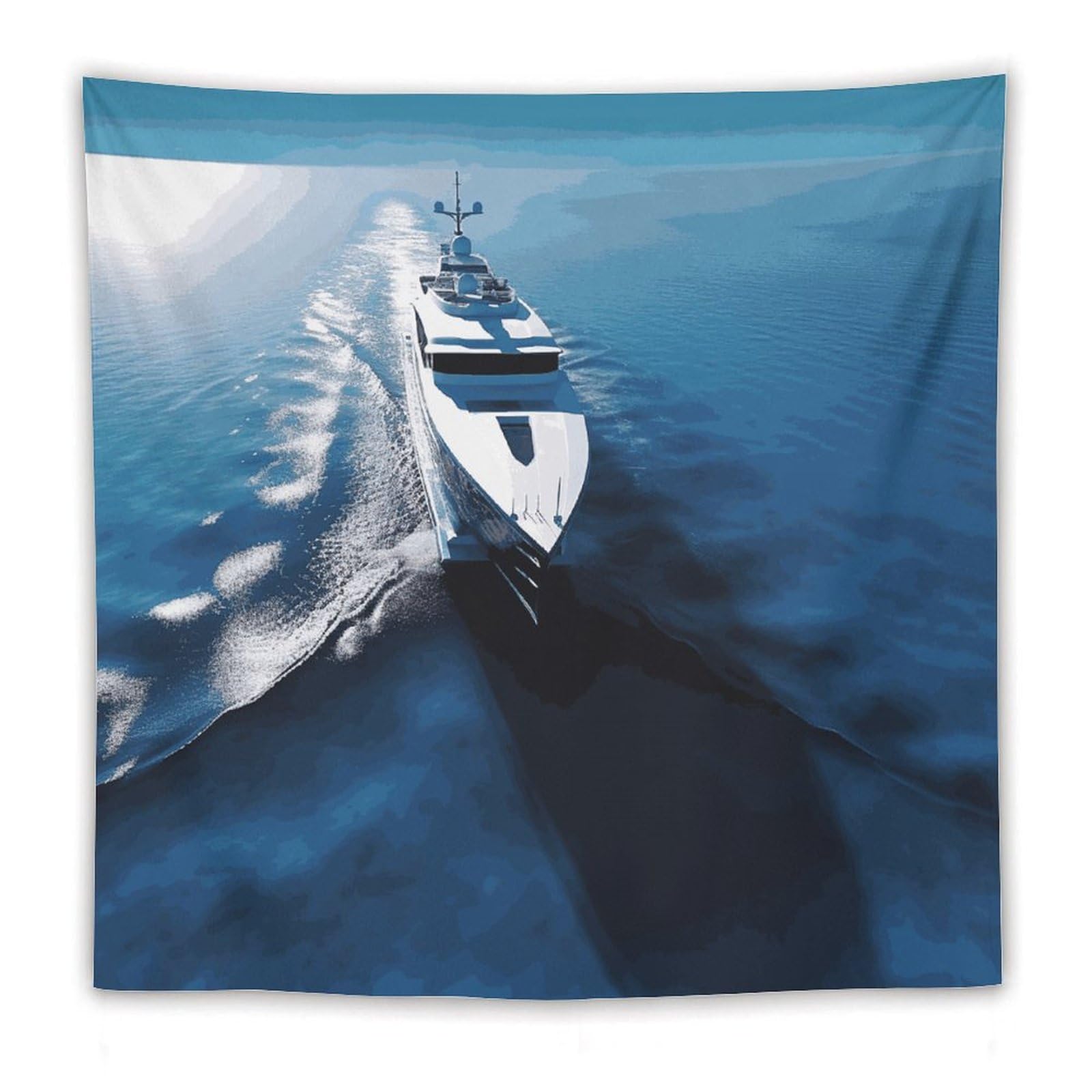 LDGSUPH Yacht Tapestry Wall Hanging Decor Anti-fading Aesthetic Wall Tapestries Fashion Wall Blanket Decor Modern Wall Art Tapestry for Bedroom Home Decor 60"x60"