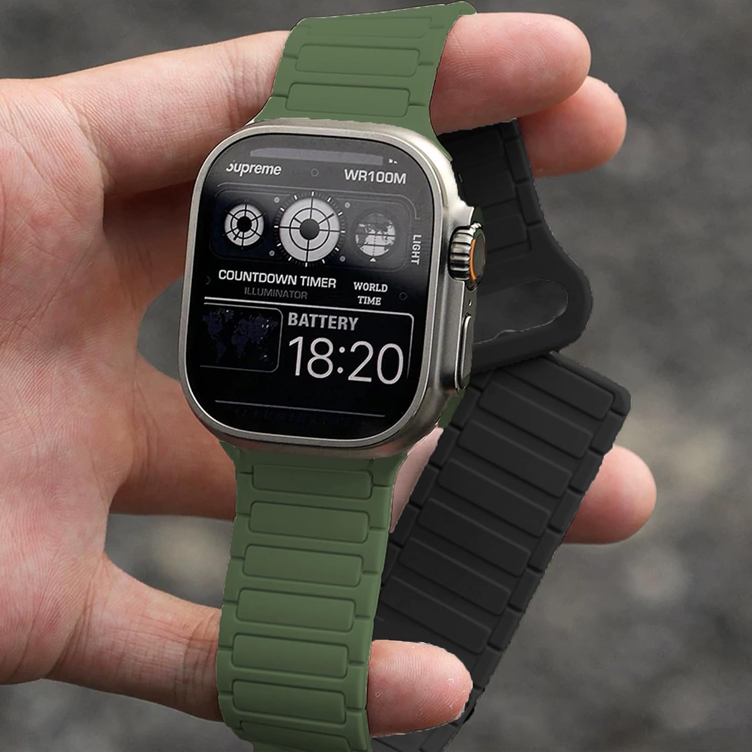 Lamshaw Compatible with SLOKSFil Smart Watches Bands, Quick Release Silicone Sport Strap Watchband Compatible with SLOKSFil S51, AK77, I136 Smart Watches
