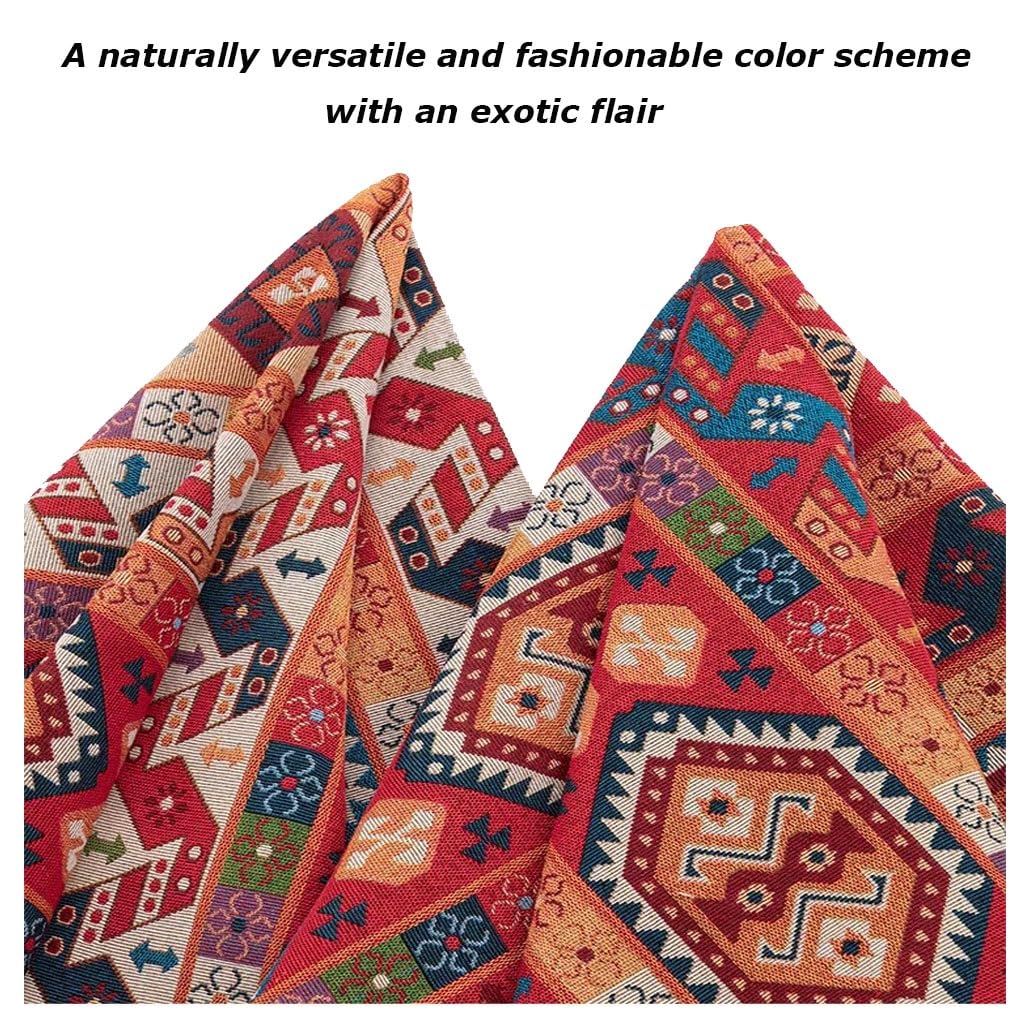 Boho retro kwiatowa tkanina groovy boho gruba ćwierć pikowanie patchworkowa tkanina do szycia na jesień jesień zrób to sam ręcznie robione rękodzieło dekoracja domu (5, 1,5 x 6 m)