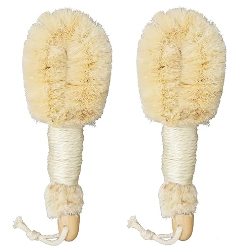 Aquasentials Cepillo alisador corporal natural (paquete de 2)