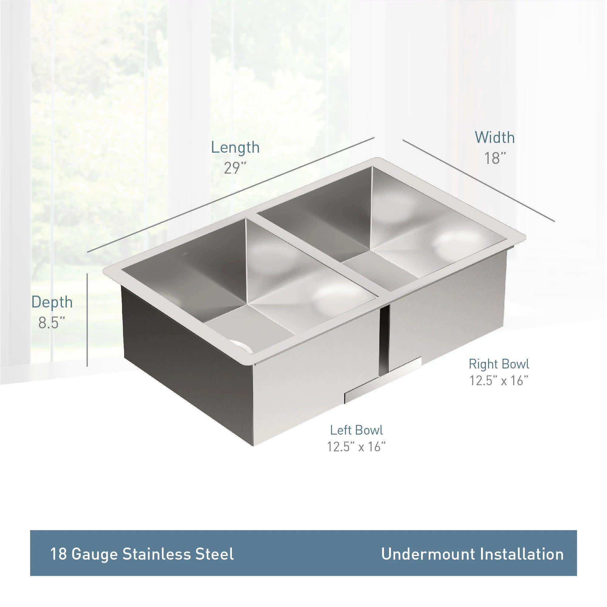 Moen Prep 18-Gauge Stainless Steel Undermount 29 
